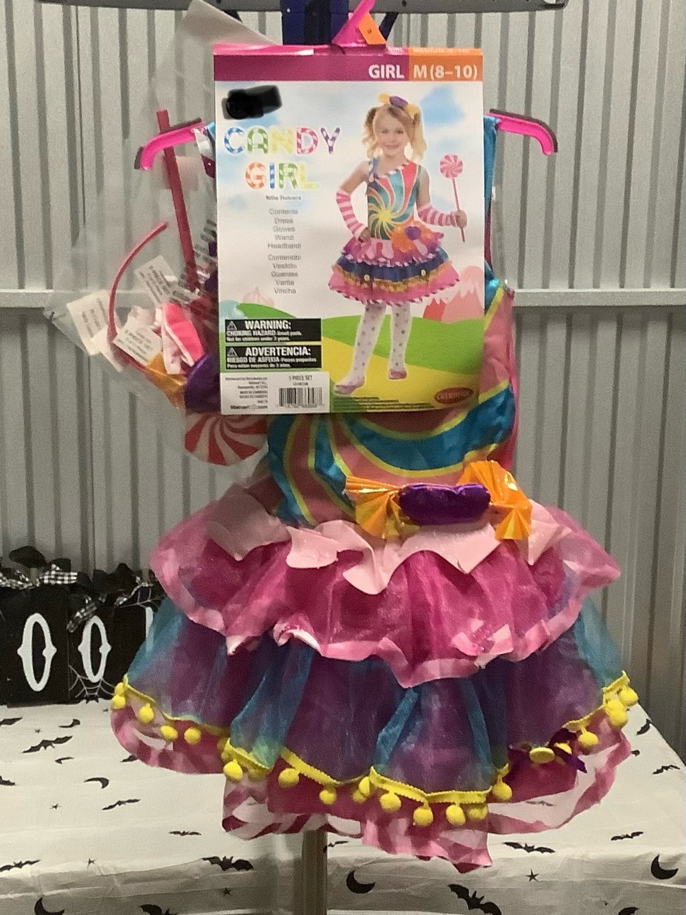 Candy land  Girl Pink Multicolor Kids Costume Dress - Girl M (8-10)